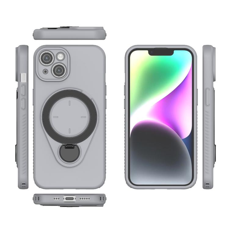 For iPhone 14 / 13 Ring Shield MagSafe TPU Phone Case with 360 Degree Rotating Holder