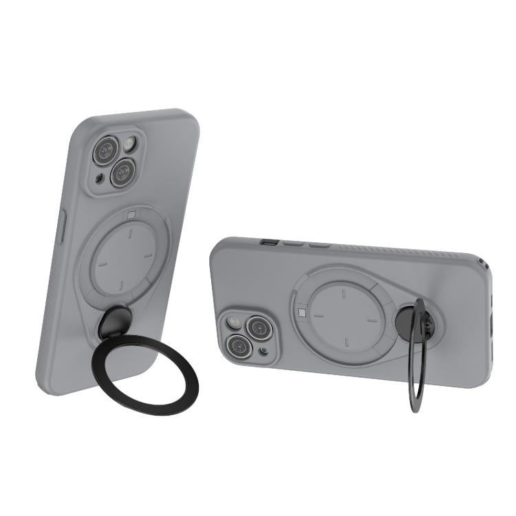 For iPhone 14 / 13 Ring Shield MagSafe TPU Phone Case with 360 Degree Rotating Holder