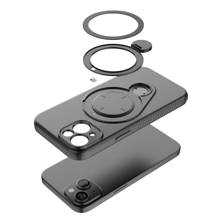 For iPhone 14 / 13 Ring Shield MagSafe TPU Phone Case with 360 Degree Rotating Holder