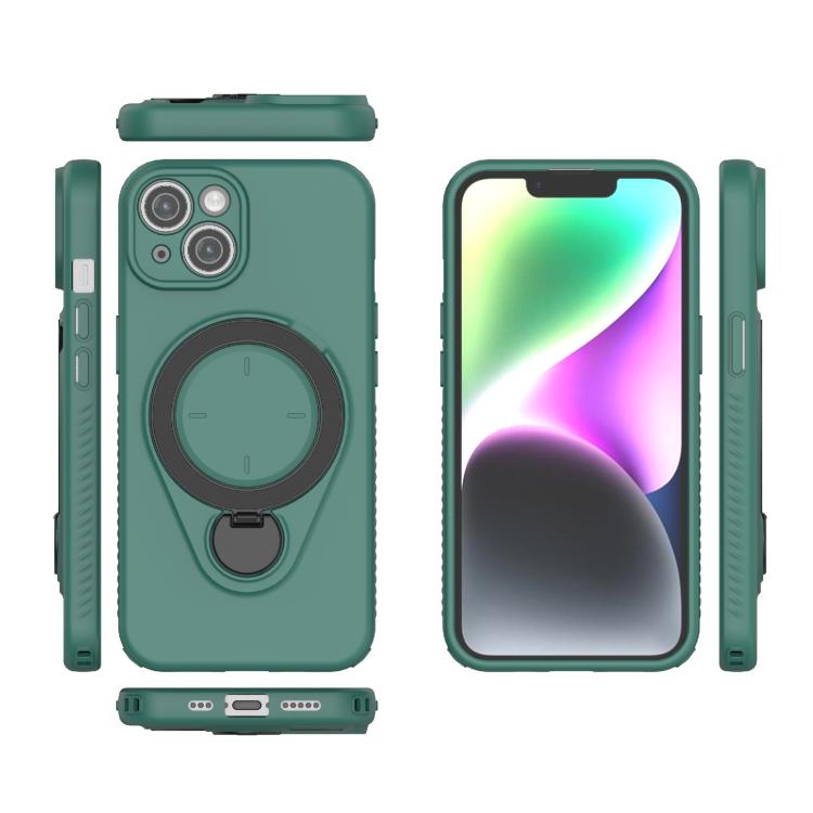 For iPhone 14 / 13 Ring Shield MagSafe TPU Phone Case with 360 Degree Rotating Holder