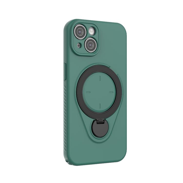 For iPhone 14 / 13 Ring Shield MagSafe TPU Phone Case with 360 Degree Rotating Holder