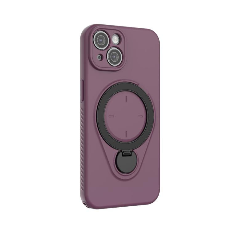 For iPhone 14 / 13 Ring Shield MagSafe TPU Phone Case with 360 Degree Rotating Holder