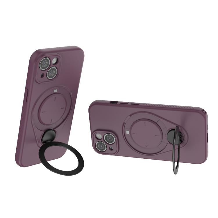 For iPhone 14 / 13 Ring Shield MagSafe TPU Phone Case with 360 Degree Rotating Holder