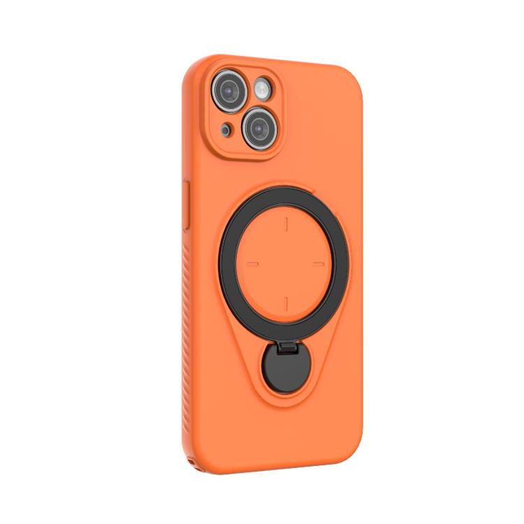 For iPhone 14 / 13 Ring Shield MagSafe TPU Phone Case with 360 Degree Rotating Holder