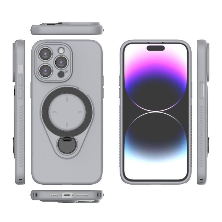 For iPhone 14 Pro Max Ring Shield MagSafe TPU Phone Case with 360 Degree Rotating Holder