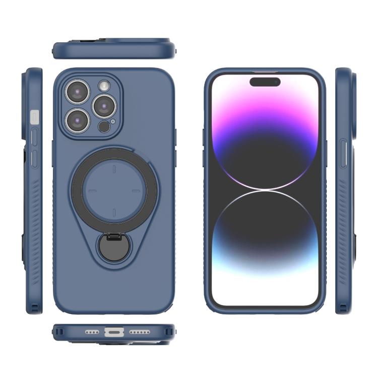 For iPhone 14 Pro Max Ring Shield MagSafe TPU Phone Case with 360 Degree Rotating Holder