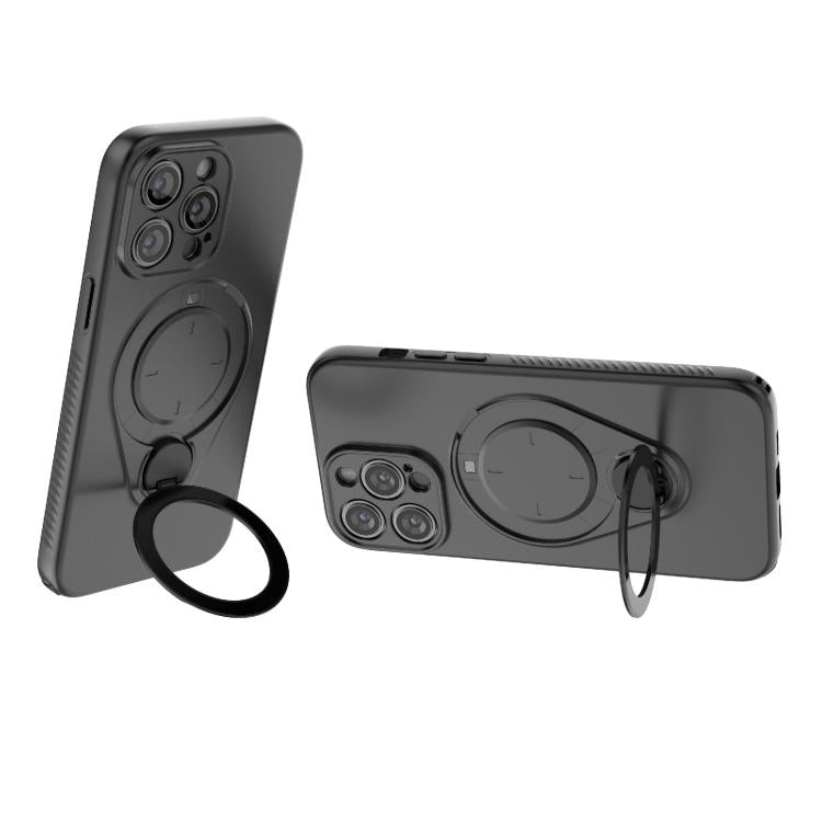 For iPhone 14 Pro Max Ring Shield MagSafe TPU Phone Case with 360 Degree Rotating Holder