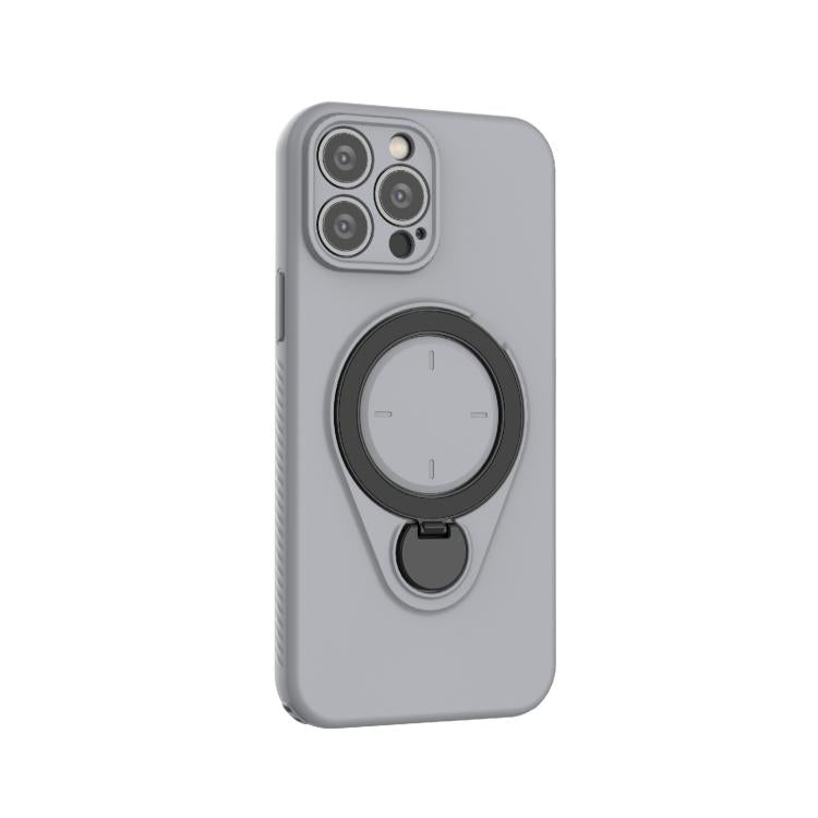 For iPhone 13 Pro Max Ring Shield MagSafe TPU Phone Case with 360 Degree Rotating Holder