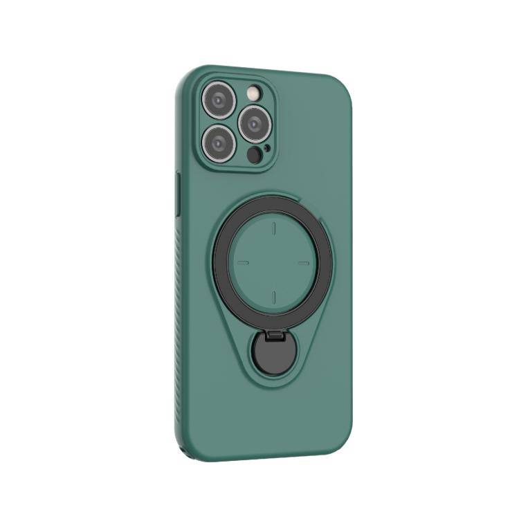 For iPhone 13 Pro Max Ring Shield MagSafe TPU Phone Case with 360 Degree Rotating Holder