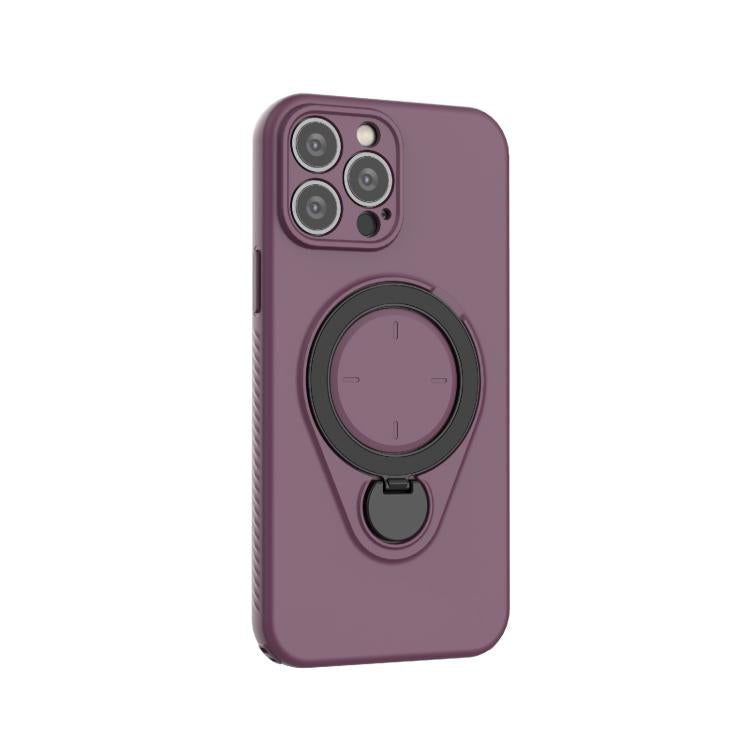 For iPhone 13 Pro Max Ring Shield MagSafe TPU Phone Case with 360 Degree Rotating Holder