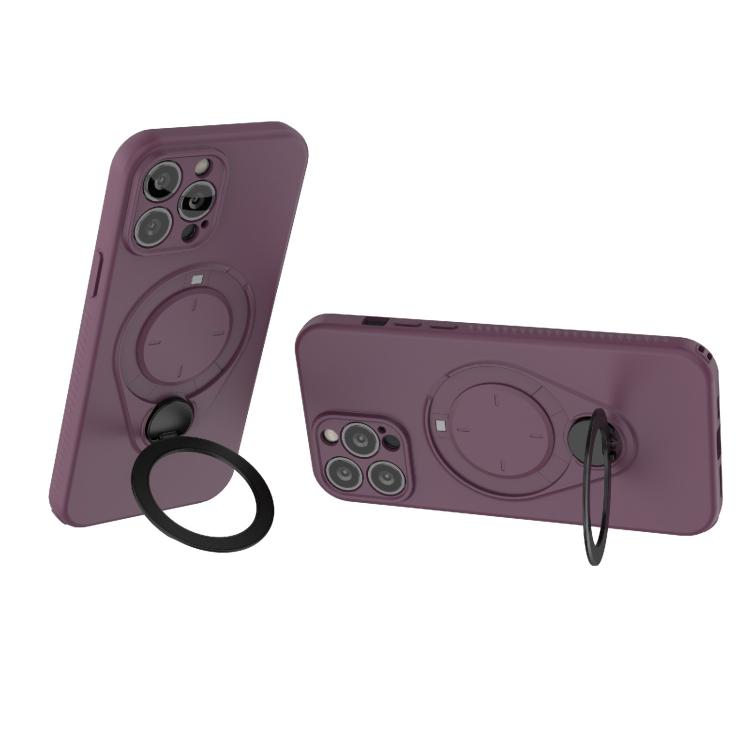 For iPhone 13 Pro Max Ring Shield MagSafe TPU Phone Case with 360 Degree Rotating Holder