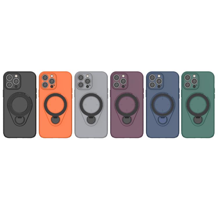 For iPhone 13 Pro Max Ring Shield MagSafe TPU Phone Case with 360 Degree Rotating Holder