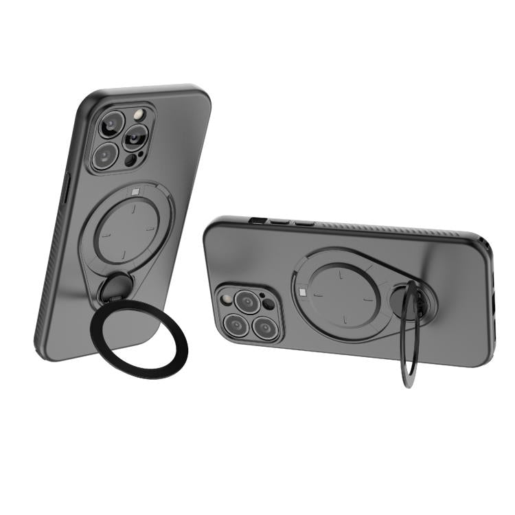 For iPhone 13 Pro Max Ring Shield MagSafe TPU Phone Case with 360 Degree Rotating Holder