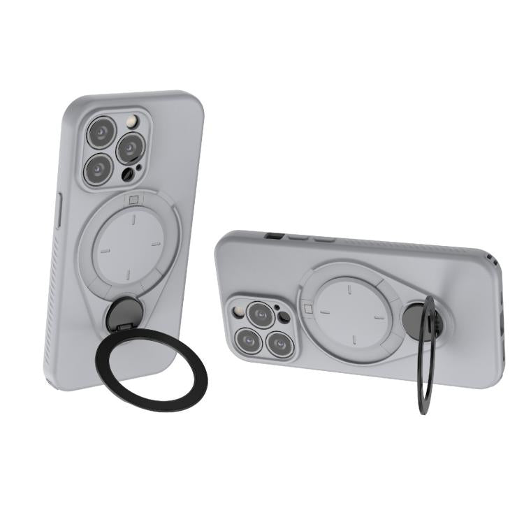 For iPhone 13 Pro Ring Shield MagSafe TPU Phone Case with 360 Degree Rotating Holder