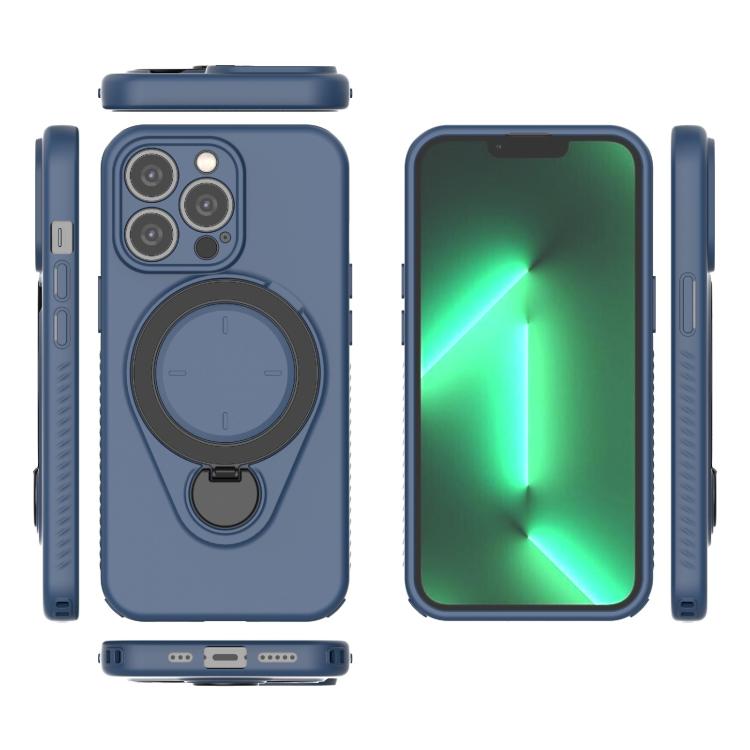 For iPhone 13 Pro Ring Shield MagSafe TPU Phone Case with 360 Degree Rotating Holder