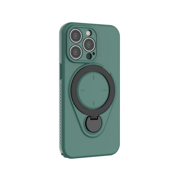 For iPhone 13 Pro Ring Shield MagSafe TPU Phone Case with 360 Degree Rotating Holder