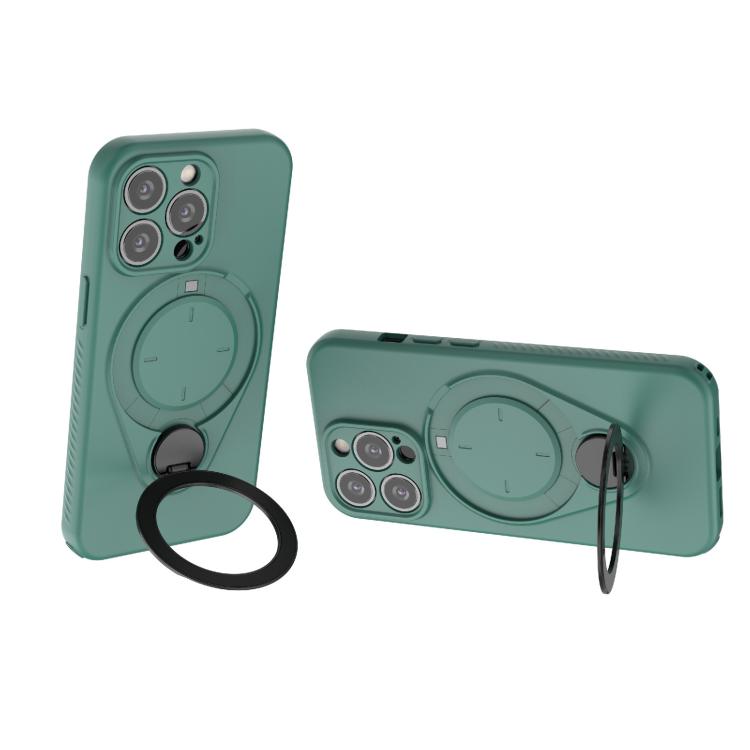 For iPhone 13 Pro Ring Shield MagSafe TPU Phone Case with 360 Degree Rotating Holder