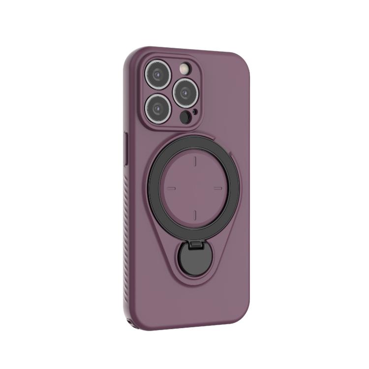 For iPhone 13 Pro Ring Shield MagSafe TPU Phone Case with 360 Degree Rotating Holder