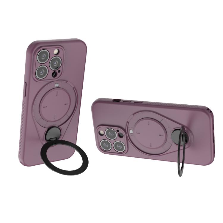 For iPhone 13 Pro Ring Shield MagSafe TPU Phone Case with 360 Degree Rotating Holder