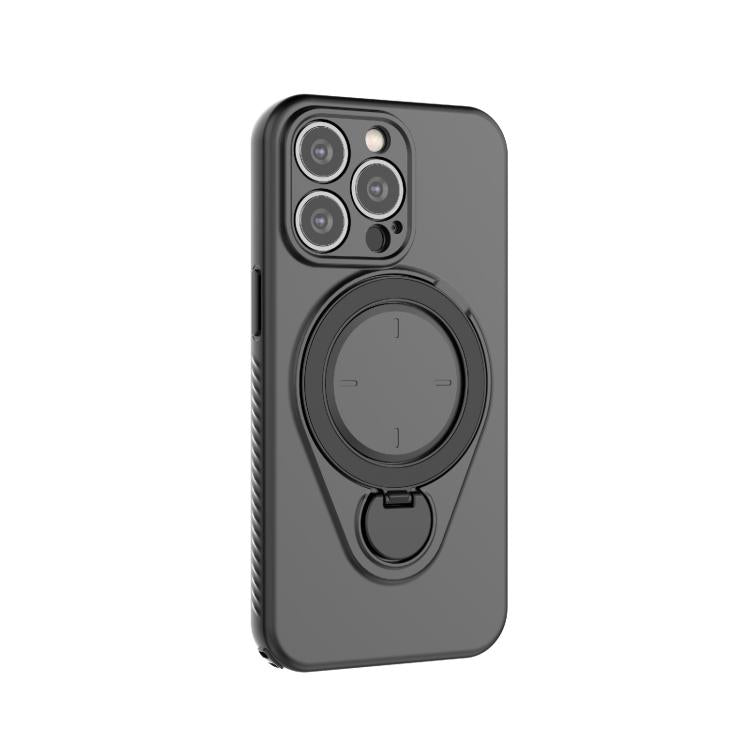 For iPhone 13 Pro Ring Shield MagSafe TPU Phone Case with 360 Degree Rotating Holder