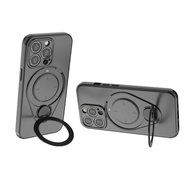 For iPhone 13 Pro Ring Shield MagSafe TPU Phone Case with 360 Degree Rotating Holder