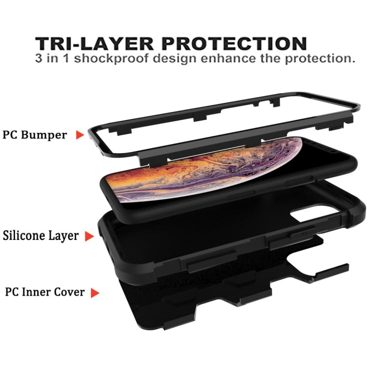 For iPhone 12 Pro Max Contrast Color Silicone + PC Shockproof Case