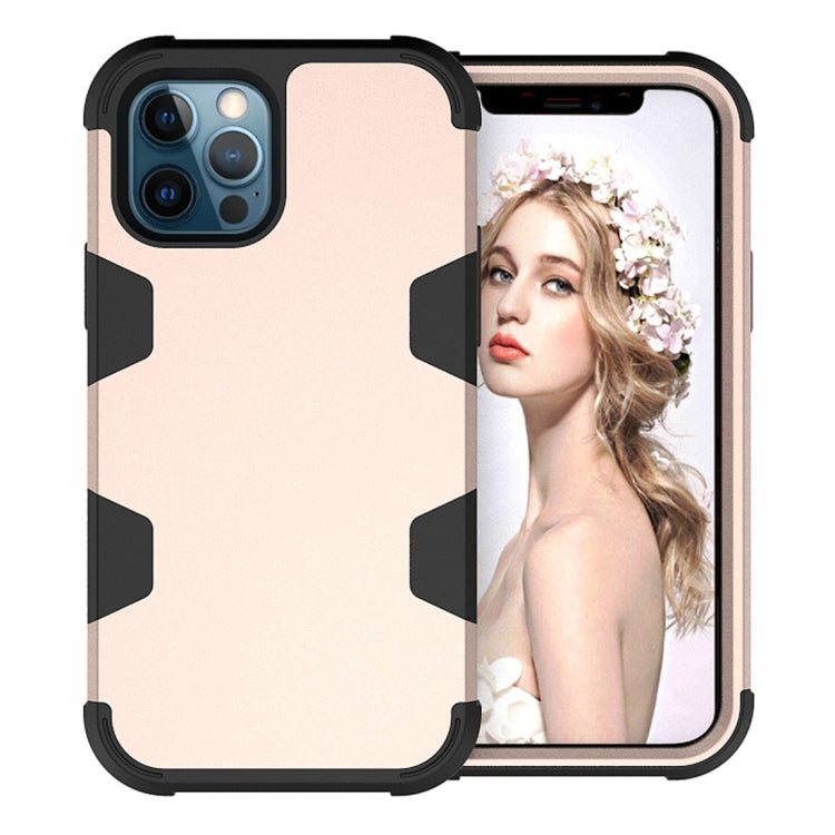 For iPhone 12 Pro Max Contrast Color Silicone + PC Shockproof Case