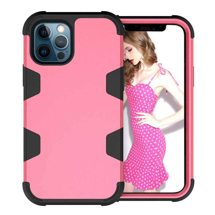 For iPhone 12 Pro Max Contrast Color Silicone + PC Shockproof Case