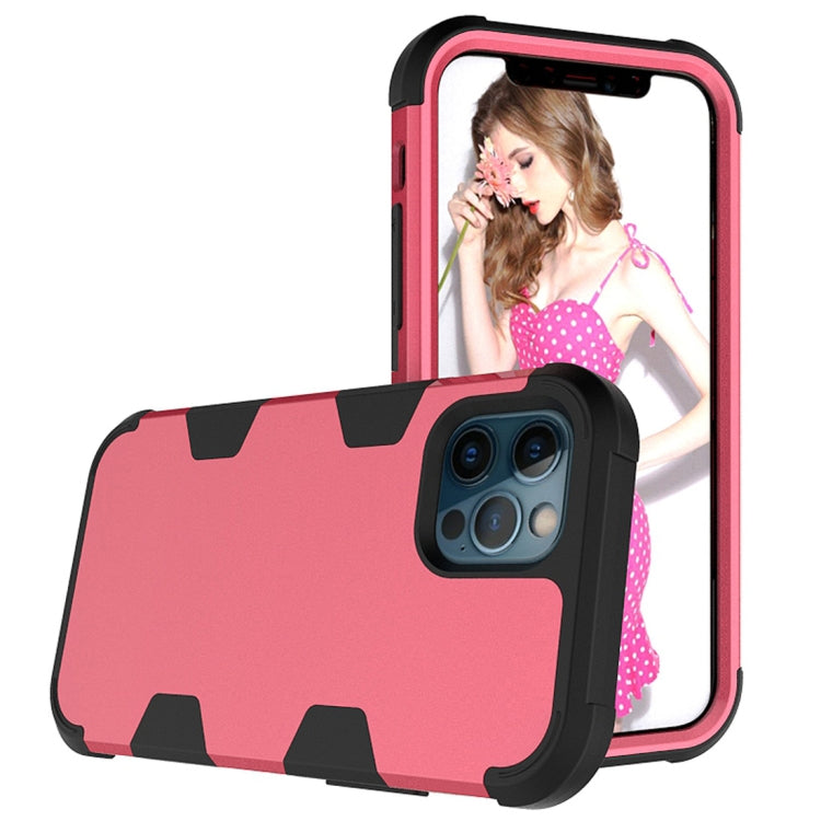 For iPhone 12 Pro Max Contrast Color Silicone + PC Shockproof Case