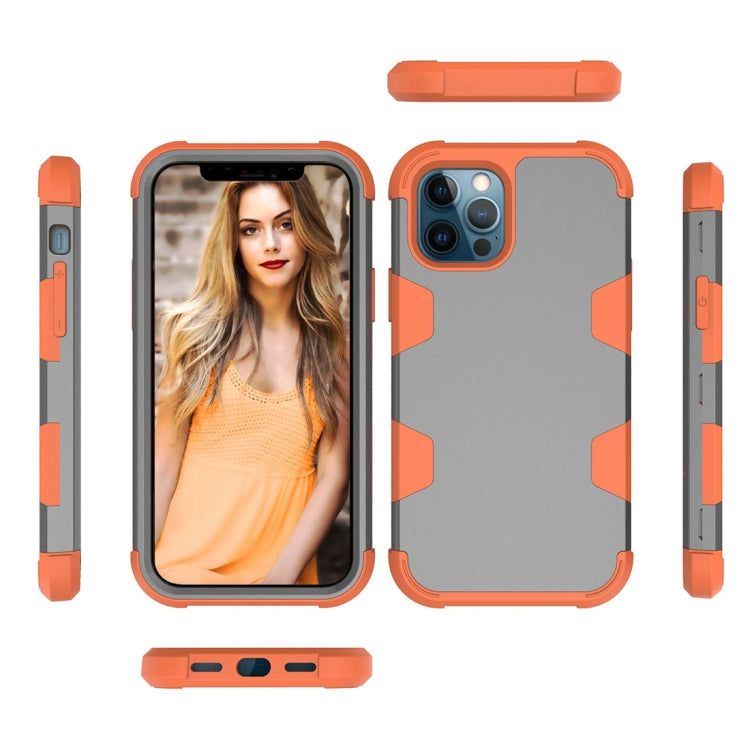 For iPhone 12 Pro Max Contrast Color Silicone + PC Shockproof Case