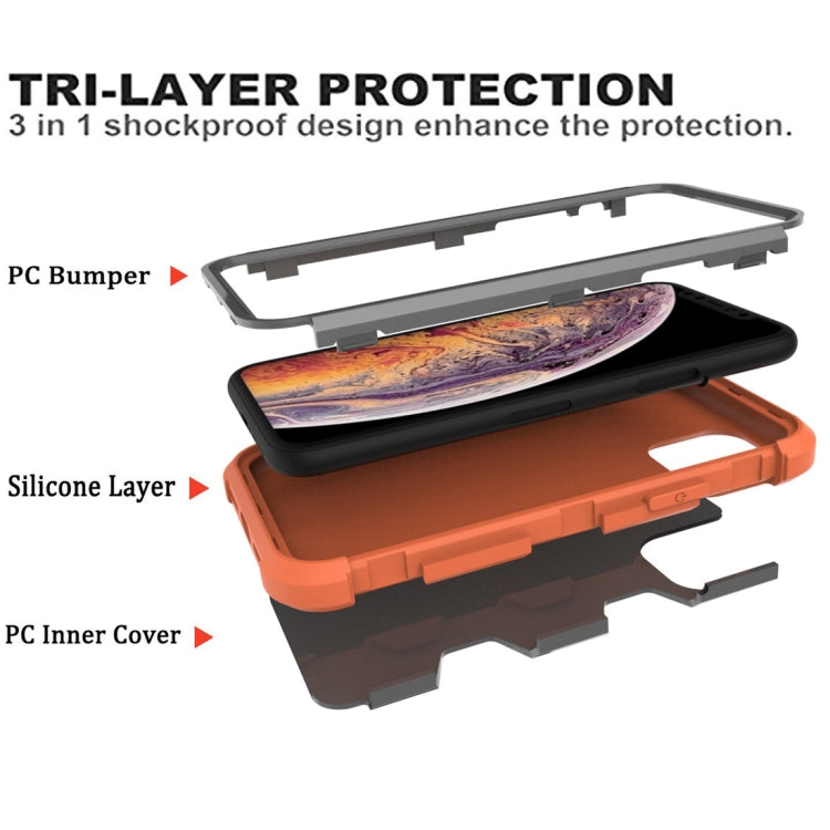 For iPhone 12 Pro Max Contrast Color Silicone + PC Shockproof Case
