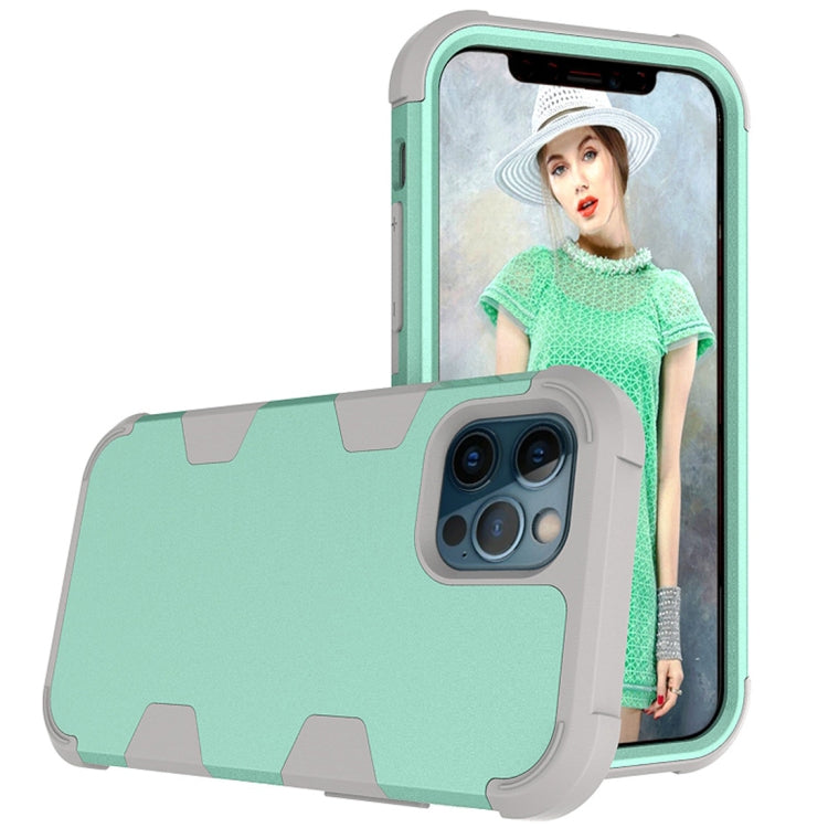 For iPhone 12 Pro Max Contrast Color Silicone + PC Shockproof Case