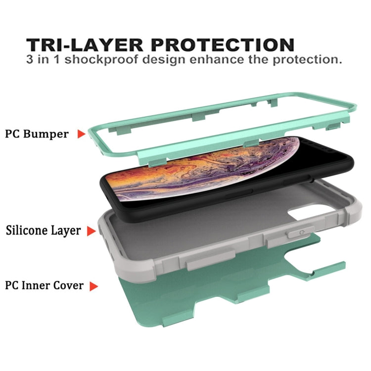 For iPhone 12 Pro Max Contrast Color Silicone + PC Shockproof Case
