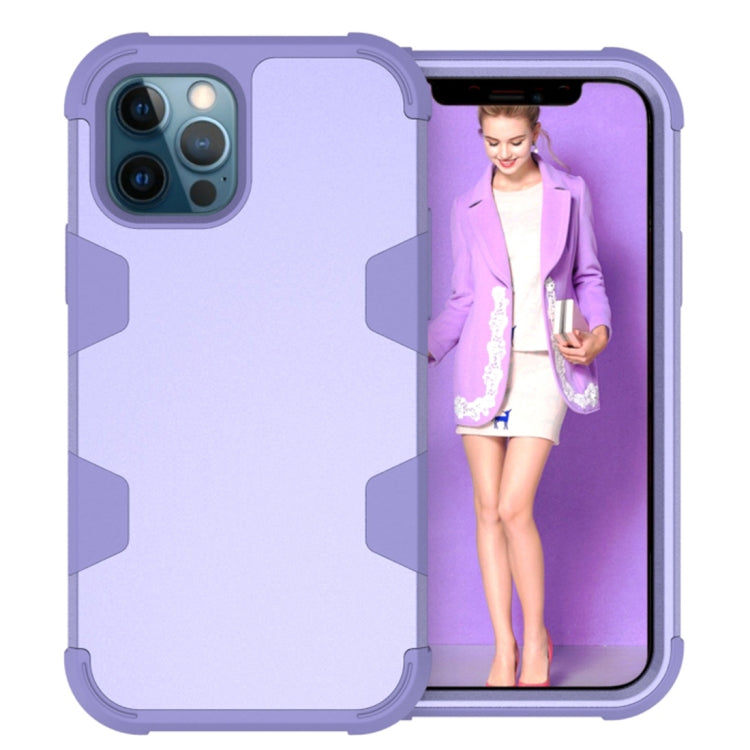 For iPhone 12 Pro Max Contrast Color Silicone + PC Shockproof Case