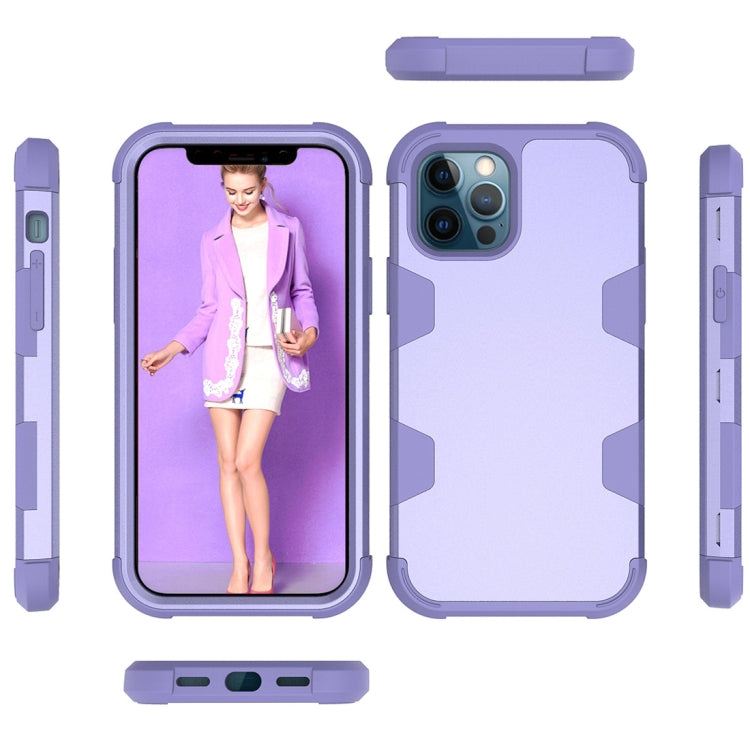 For iPhone 12 Pro Max Contrast Color Silicone + PC Shockproof Case