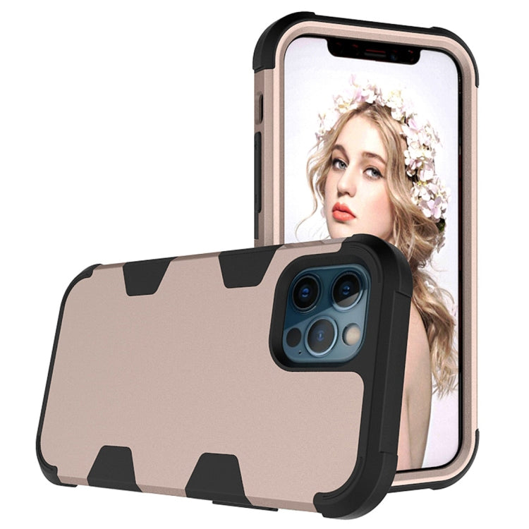 For iPhone 12 / 12 Pro Contrast Color Silicone + PC Shockproof Case