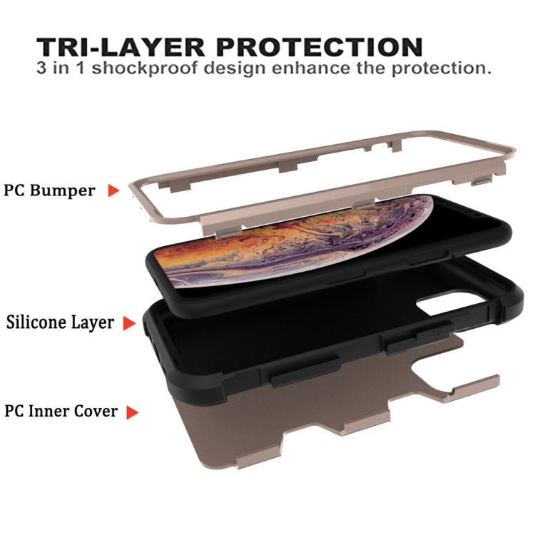 For iPhone 12 / 12 Pro Contrast Color Silicone + PC Shockproof Case