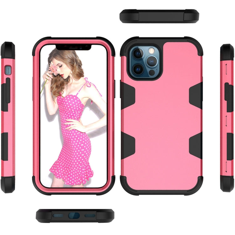 For iPhone 12 / 12 Pro Contrast Color Silicone + PC Shockproof Case