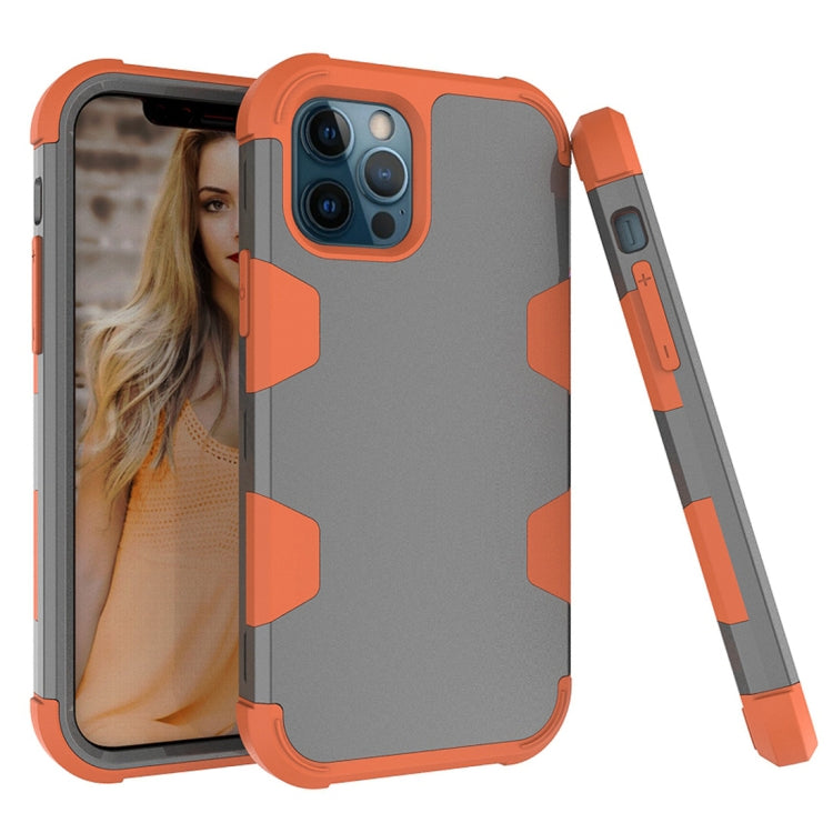 For iPhone 12 / 12 Pro Contrast Color Silicone + PC Shockproof Case