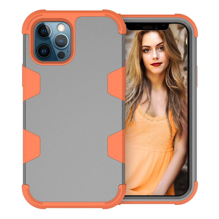 For iPhone 12 / 12 Pro Contrast Color Silicone + PC Shockproof Case
