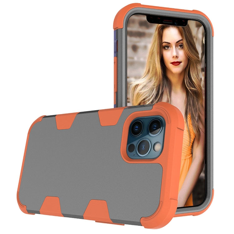 For iPhone 12 / 12 Pro Contrast Color Silicone + PC Shockproof Case
