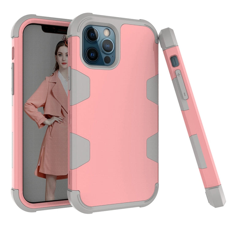 For iPhone 12 / 12 Pro Contrast Color Silicone + PC Shockproof Case