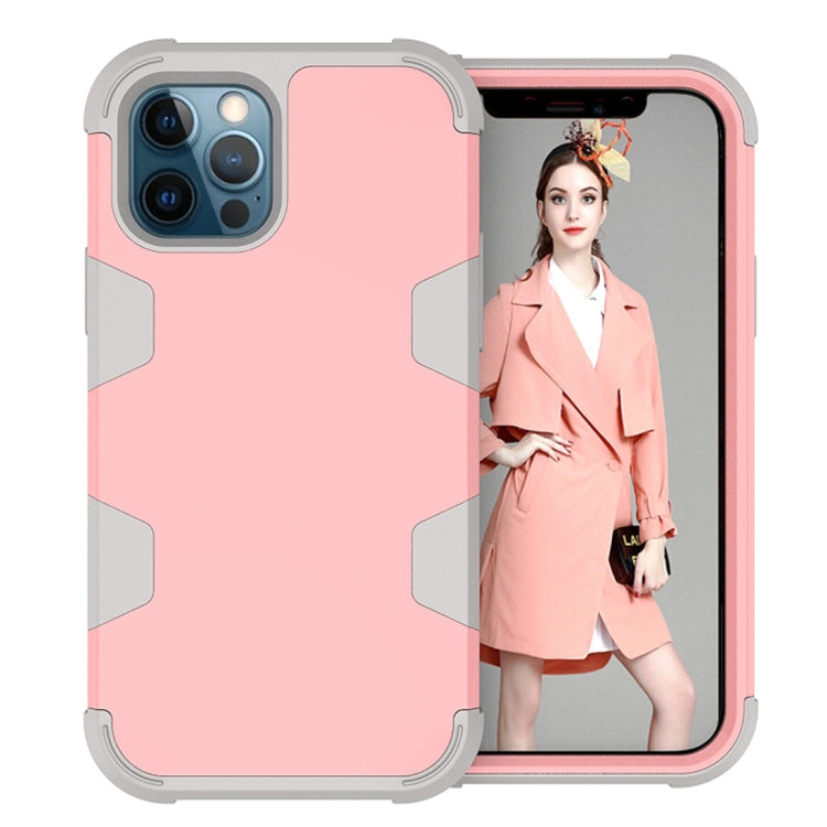 For iPhone 12 / 12 Pro Contrast Color Silicone + PC Shockproof Case