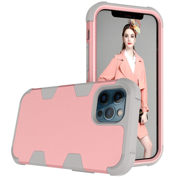 For iPhone 12 / 12 Pro Contrast Color Silicone + PC Shockproof Case