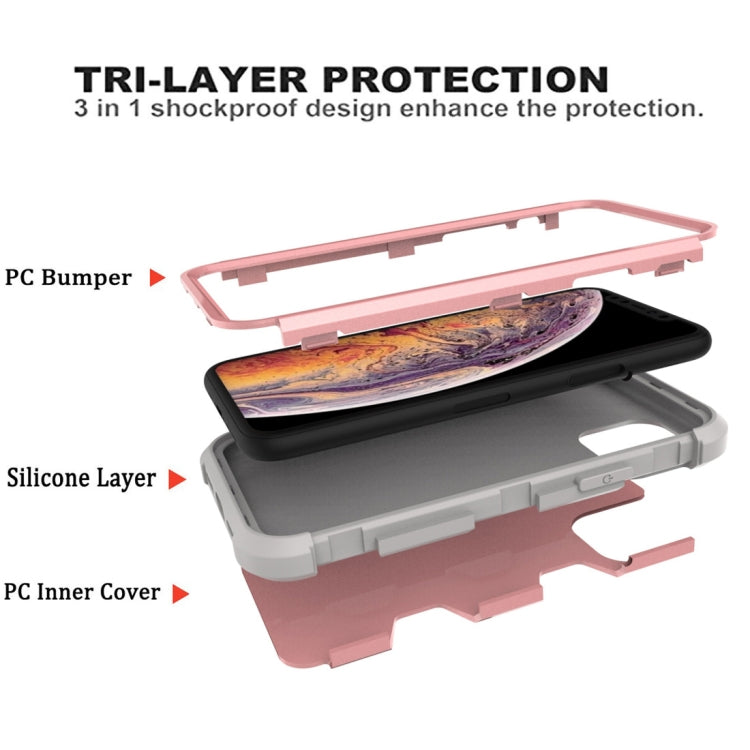 For iPhone 12 / 12 Pro Contrast Color Silicone + PC Shockproof Case