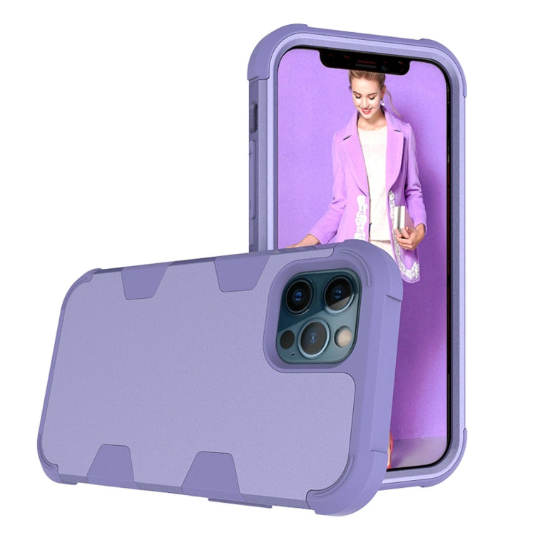 For iPhone 12 / 12 Pro Contrast Color Silicone + PC Shockproof Case