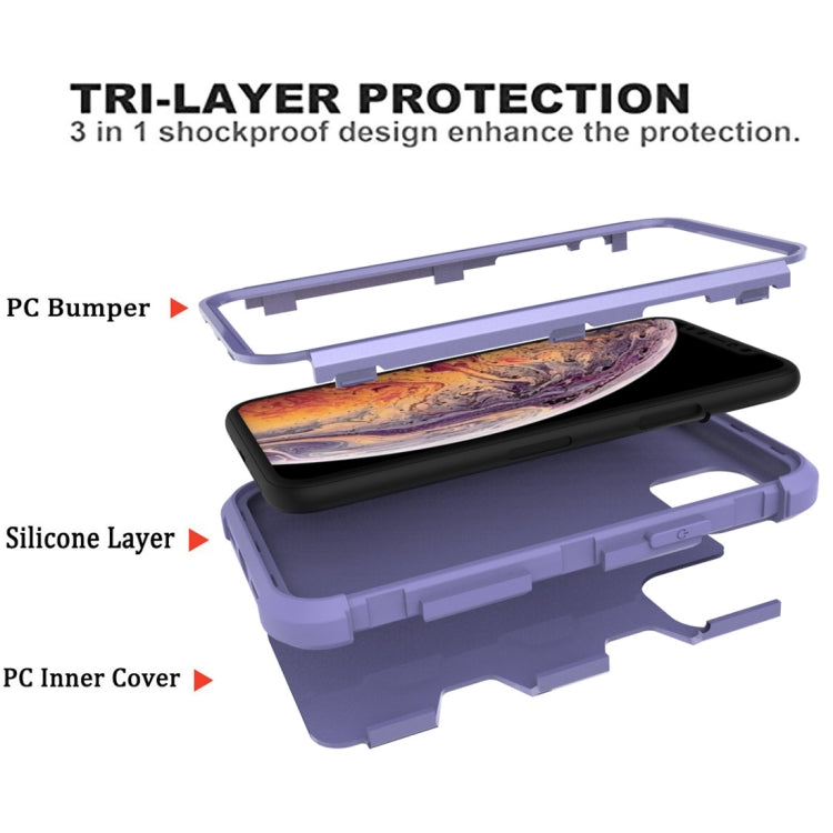 For iPhone 12 / 12 Pro Contrast Color Silicone + PC Shockproof Case