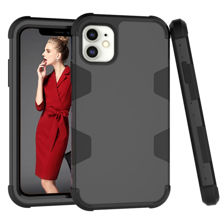For iPhone 12 mini Contrast Color Silicone + PC Shockproof Case