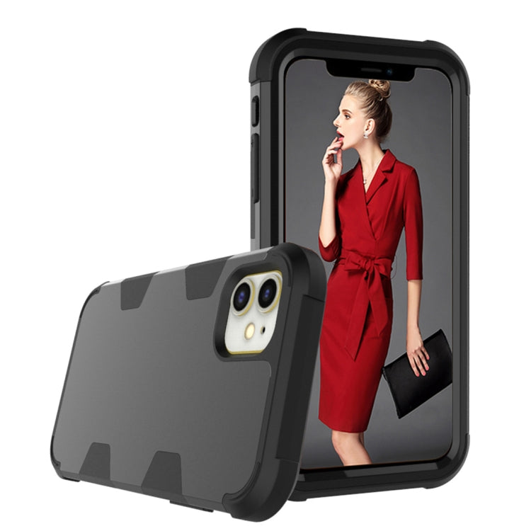 For iPhone 12 mini Contrast Color Silicone + PC Shockproof Case