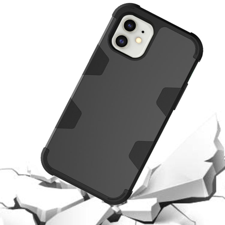 For iPhone 12 mini Contrast Color Silicone + PC Shockproof Case